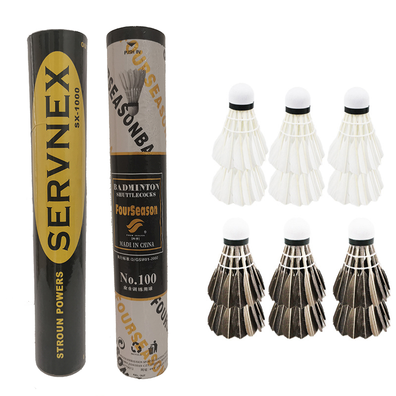 Feather Shuttlecock - 12 pçs pçs/set de alta qualidade
