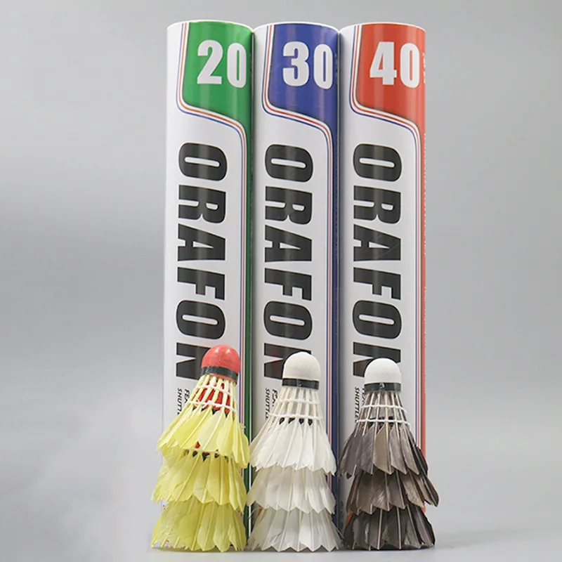 12 pçs/set de badminton 20/30/ - Feather Shuttlecock avaliação e preço
