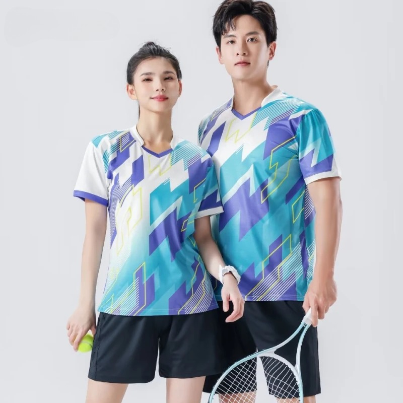 Novas camisetas masculinas fem - Badminton Jersey avaliação e preço